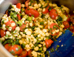 Warm Corn and Tomato Salad