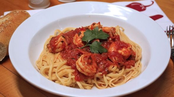 Shrimp Fra Diavolo with Linguine