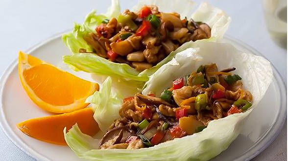 Barbecued Chinese Chicken Lettuce Wraps