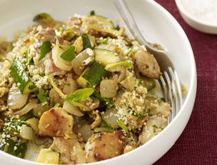 Green-Olive Chicken and Couscous