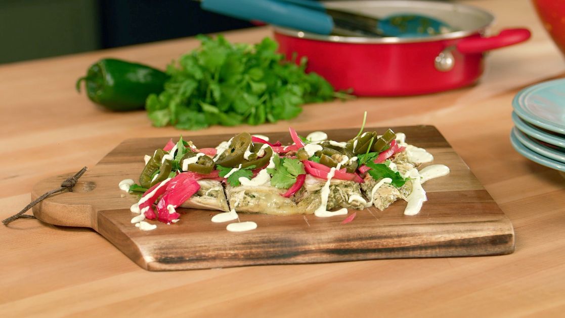 "Salsa Verde Chicken Suizadilla" – Rachael Ray