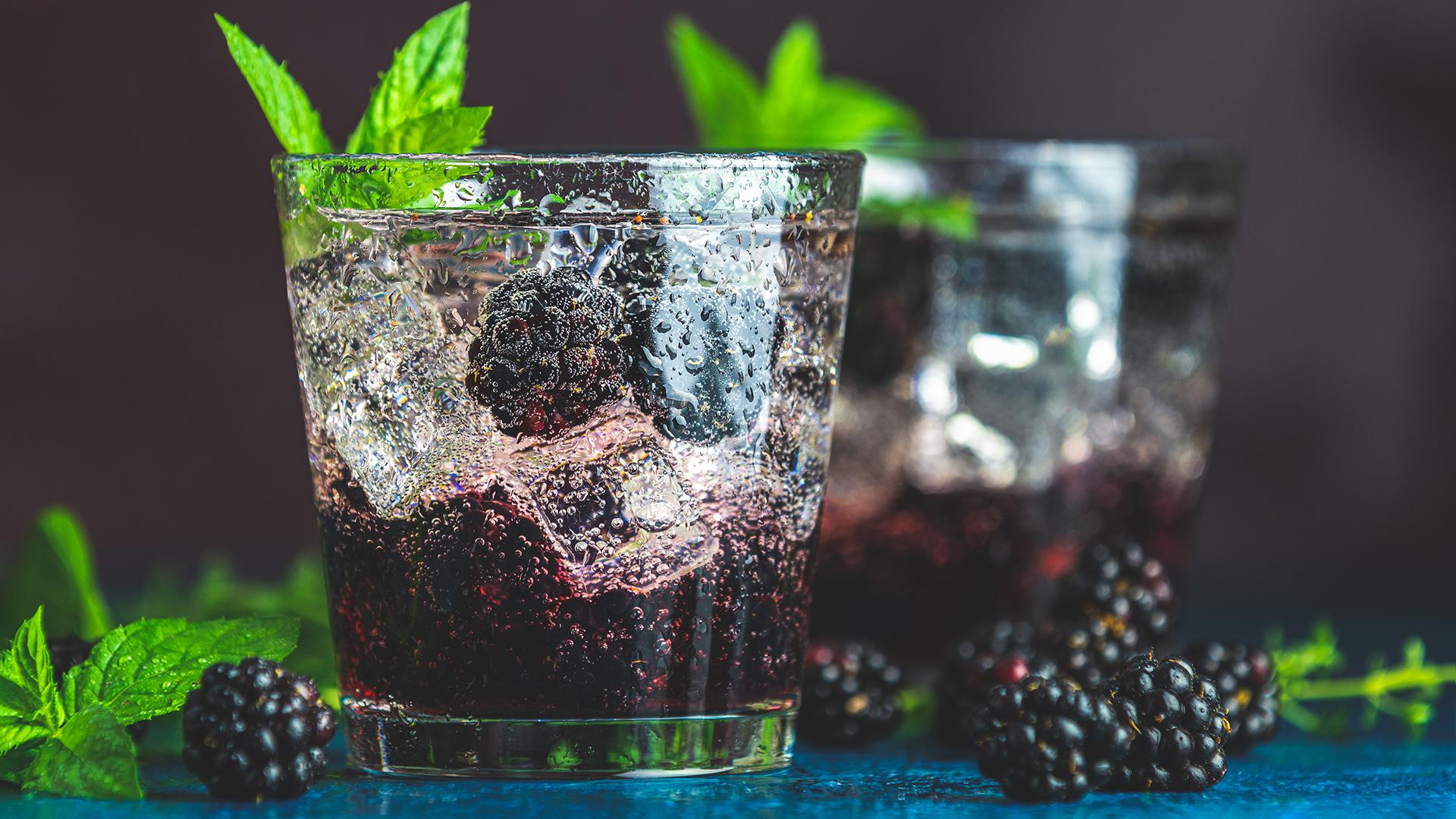 Gin Berry Smash Cocktail With Fresh Mint | John Cusimano