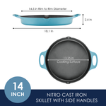 NITRO Cast Iron 14-Inch Skillet 48878 - 26982124257462