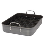 16-Inch x 12-Inch Nonstick Hard Anodized Roaster with Reversible Rack 87657 - 26753095860406