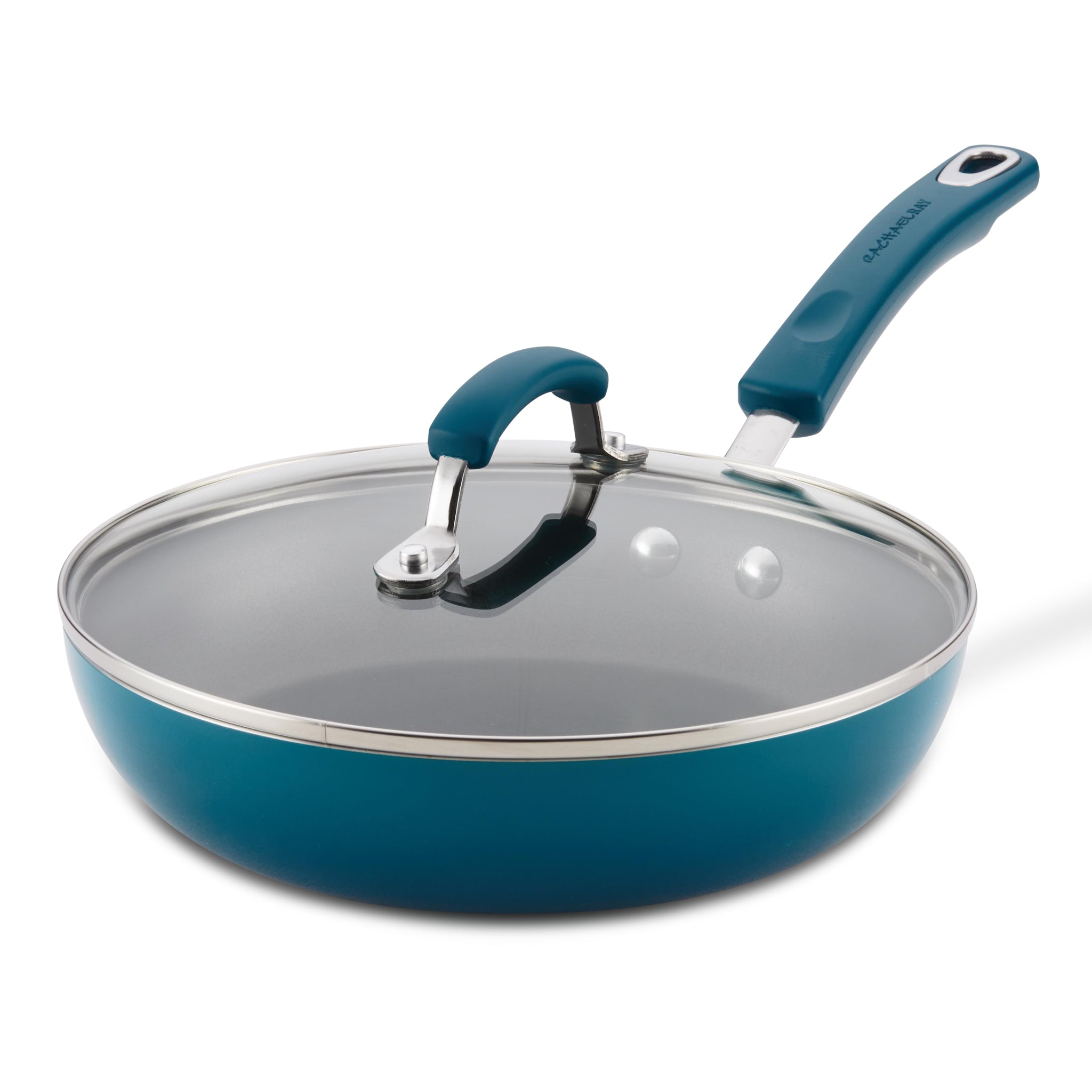 9.5-Inch Covered Deep Frying Pan | Marine Blue