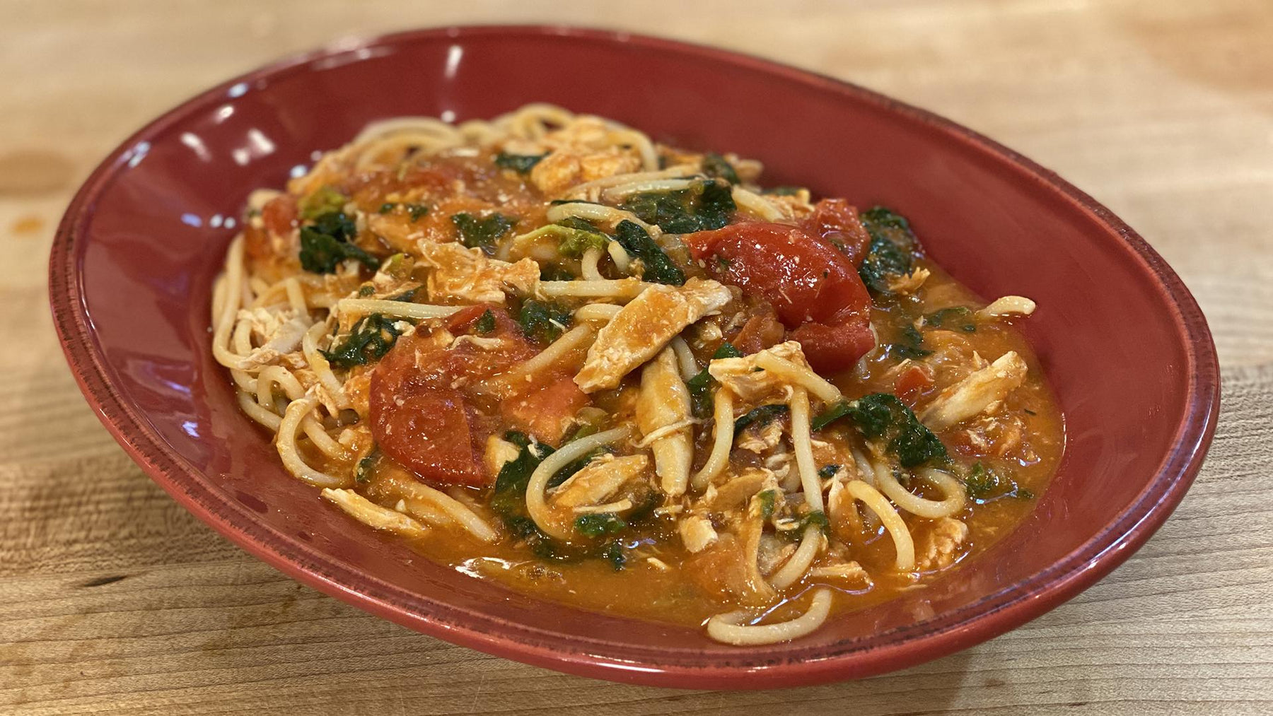 Easy Florentine Pasta with Italian Tuna or Pulled Chicken | Pantry Meal