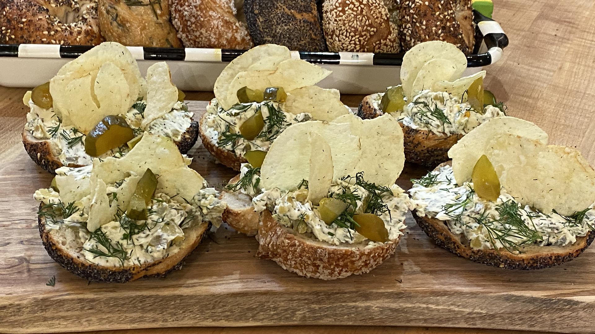 Dill Pickle Cream Cheese Bagels | Bagel Lab
