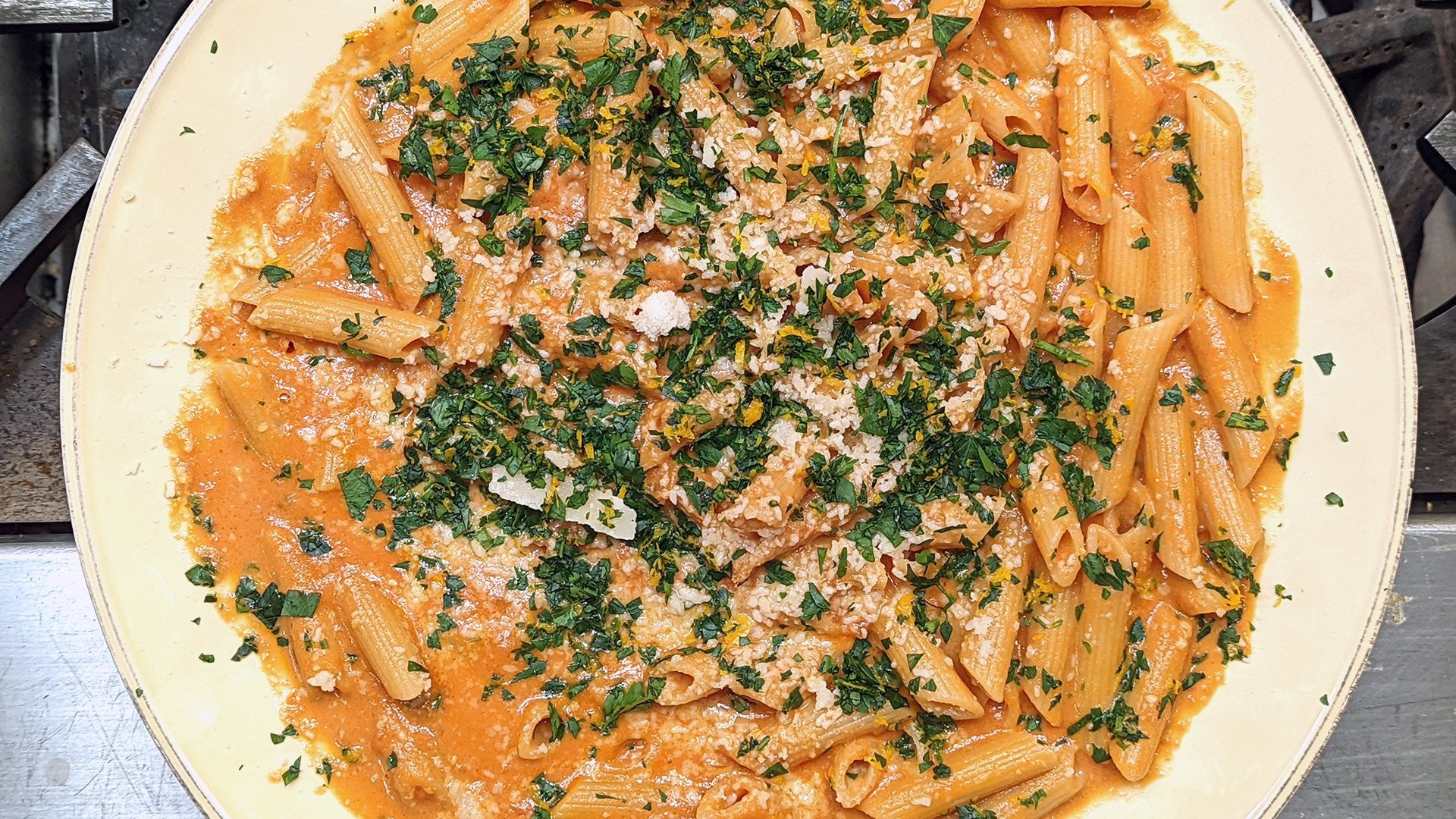 Penne with Sweet Vermouth and Cream Sauce