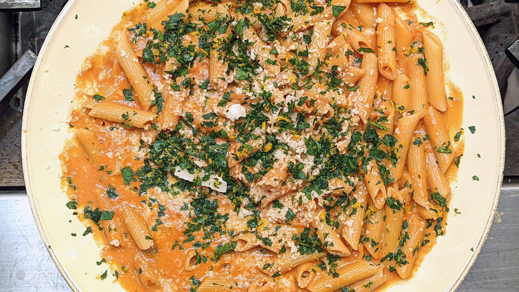 Penne with Sweet Vermouth and Cream Sauce