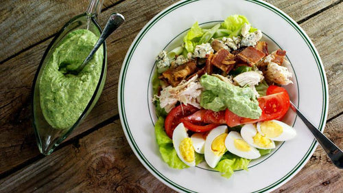 Rotisserie Chicken Cobb Salad with Avocado Ranch Dressing