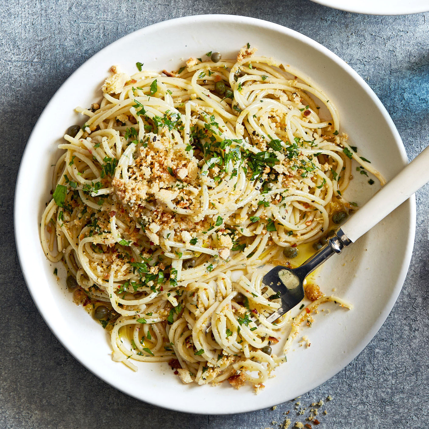 Aglio e Olio with Lemon & Pecorino Breadcrumbs