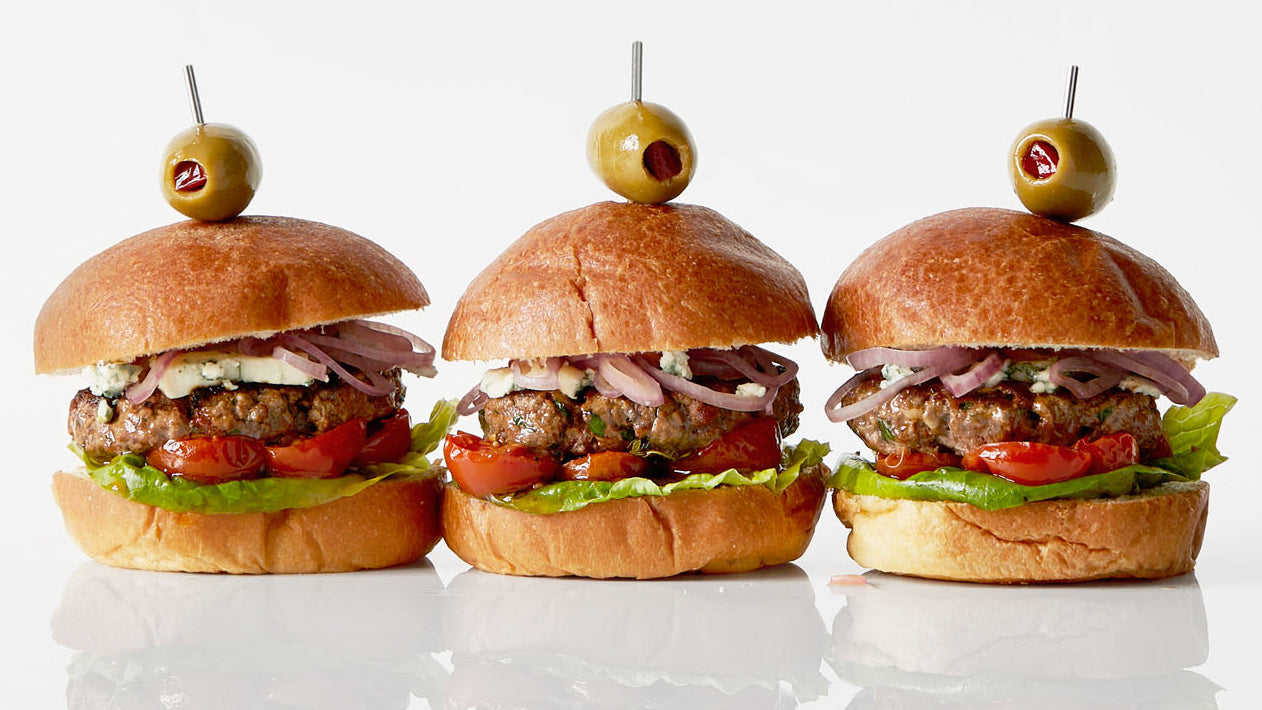 Burger of the Month: Spanish Sliders with Cabrales Cheese and Pickled Shallots
