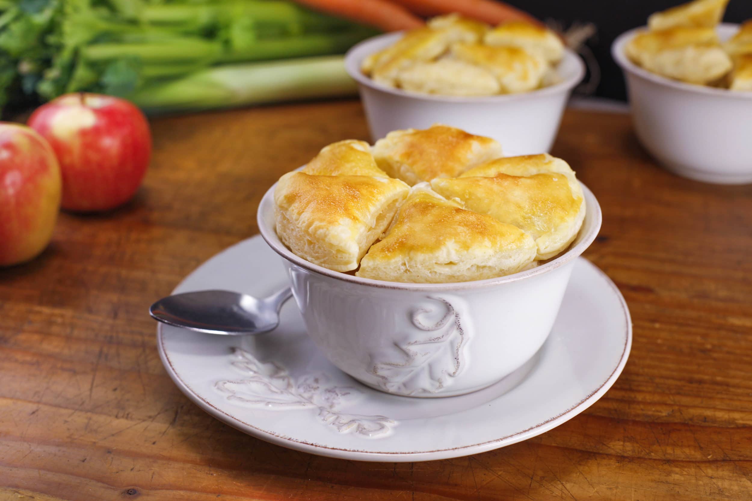 Chicken Pot Pie with Apples and Leeks