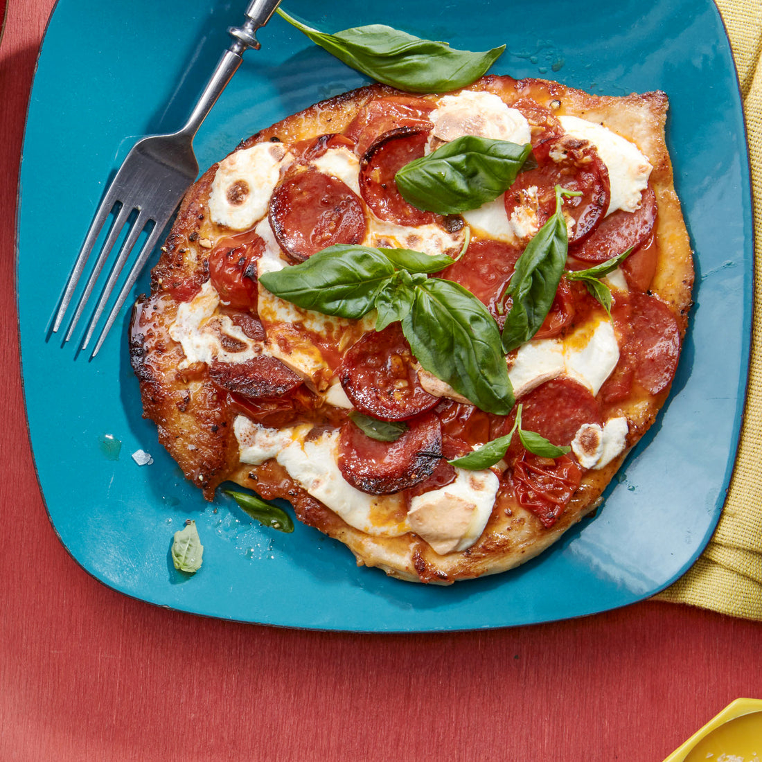 Chicken Paillard "Pizzette" with Smoked Mozzarella & Pepperoni