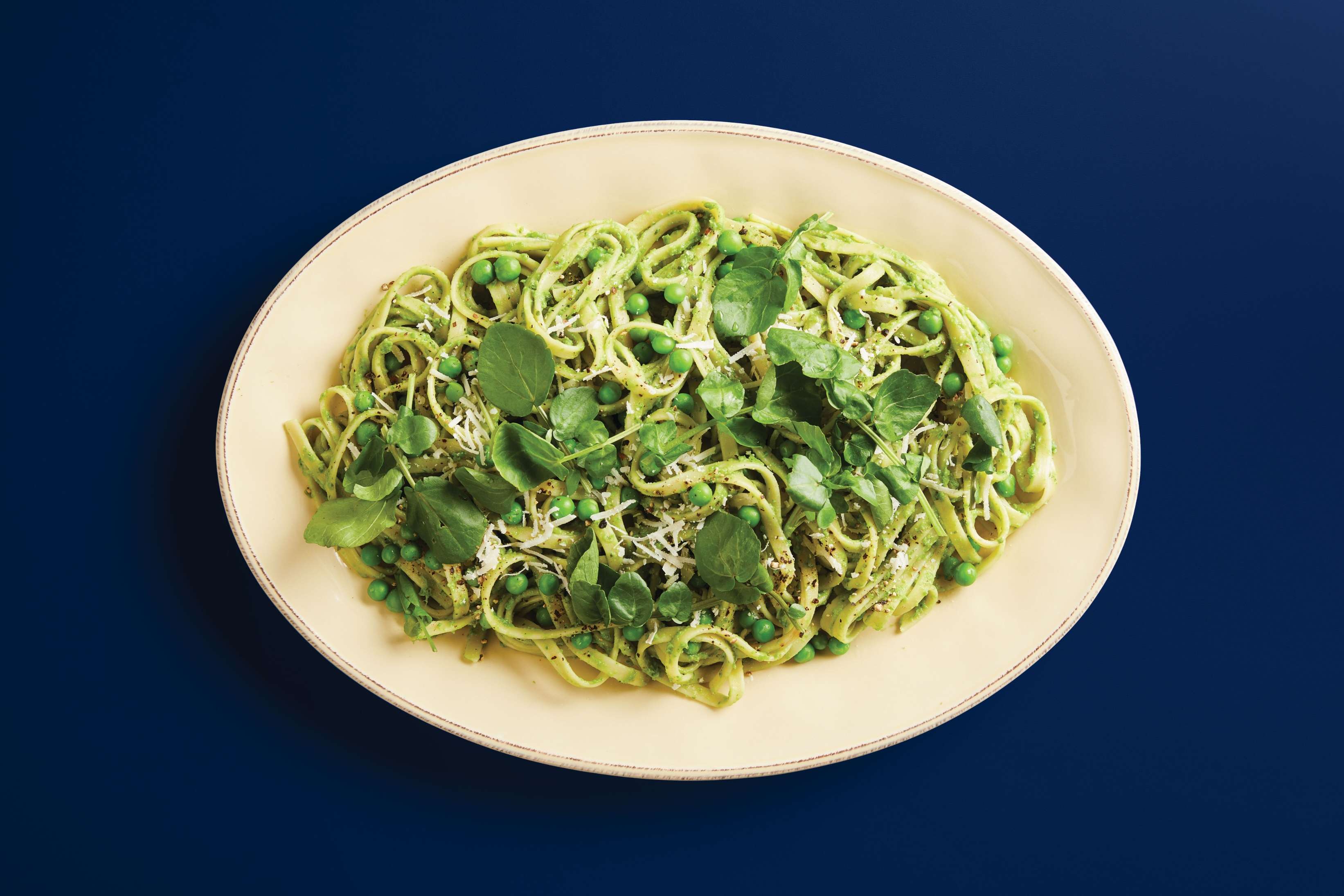 Think Spring Pasta with Peas, Herbs and Watercress