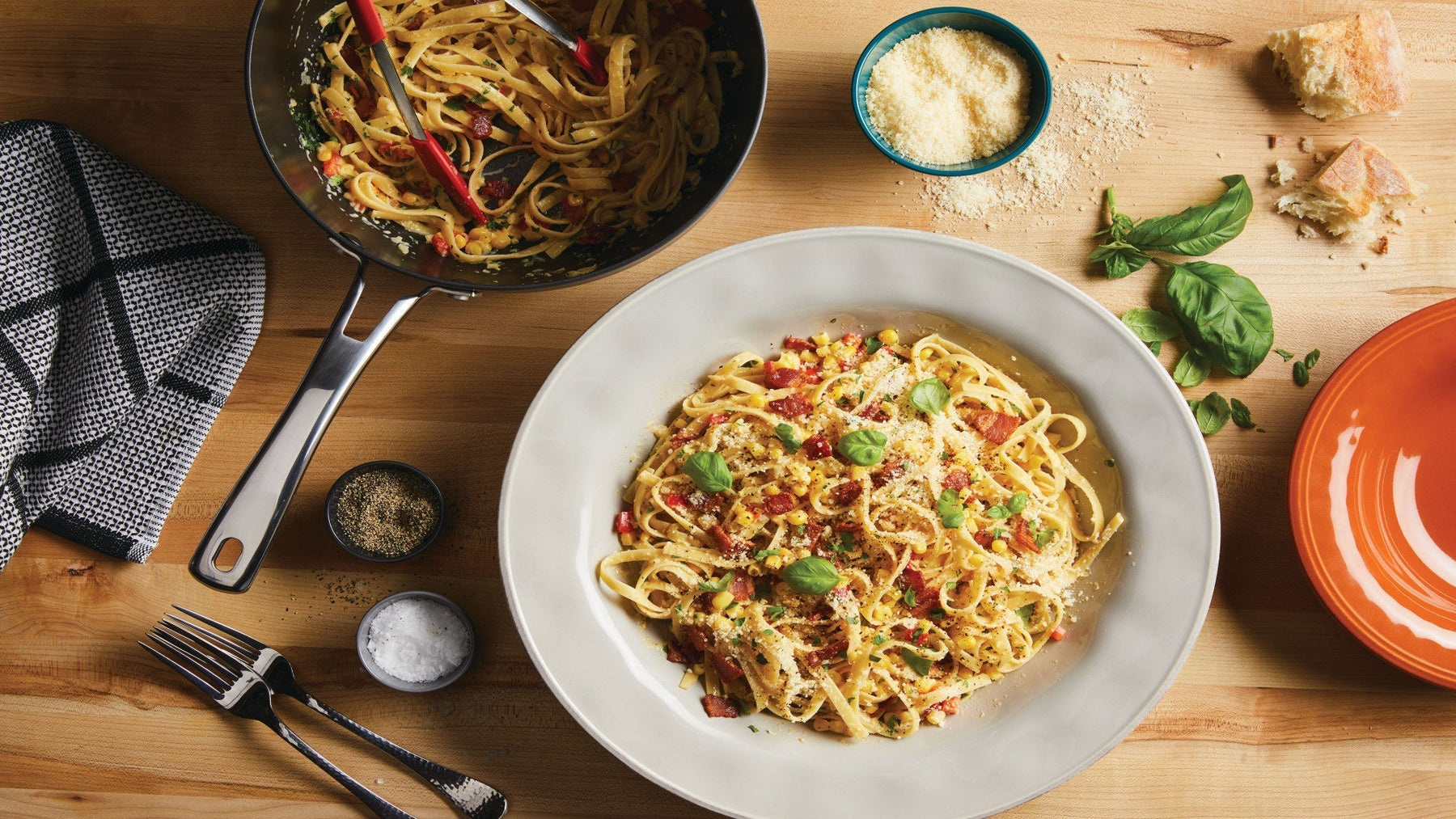 Summer Corn Fettuccine