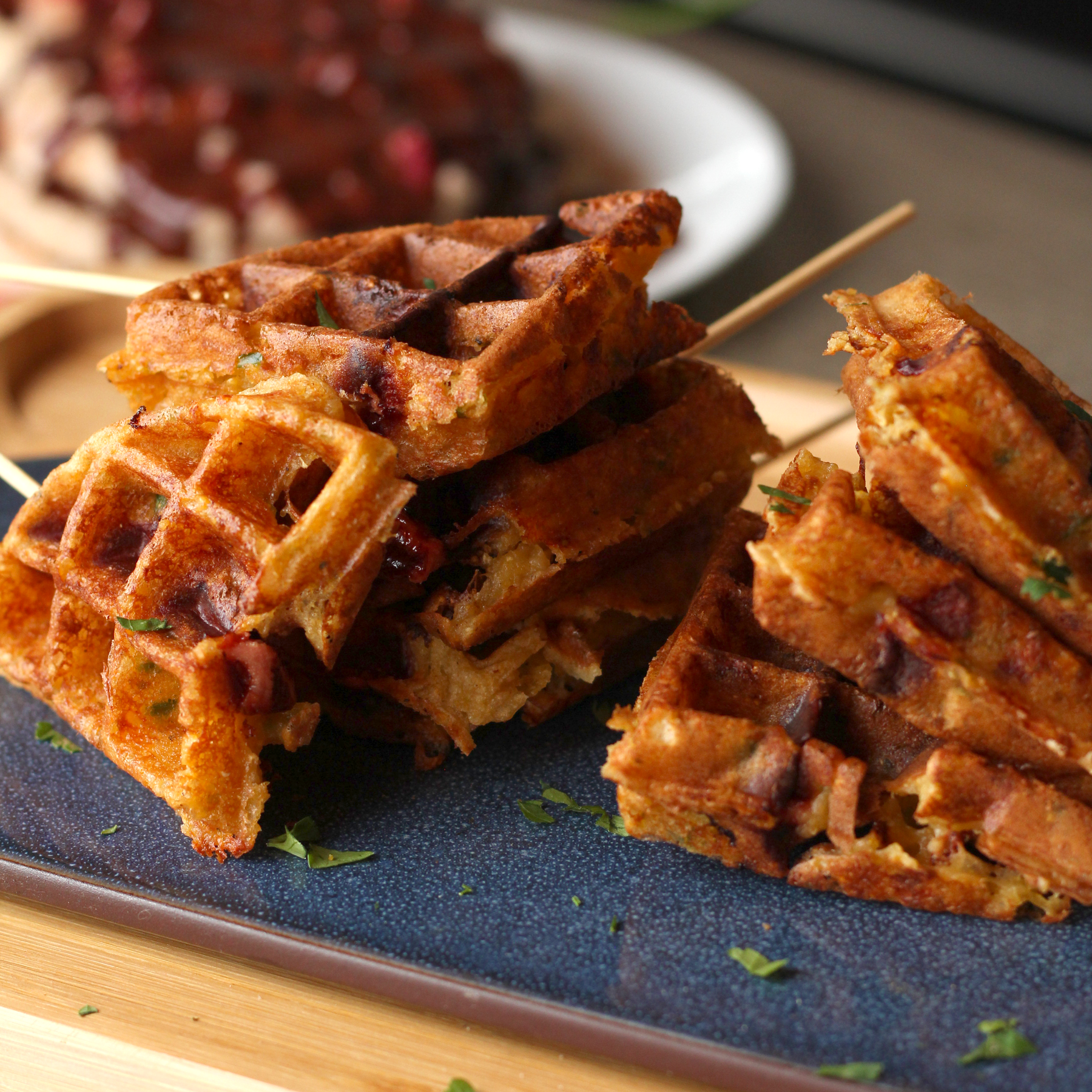 Jalapeño Popper Corn Dog Waffles