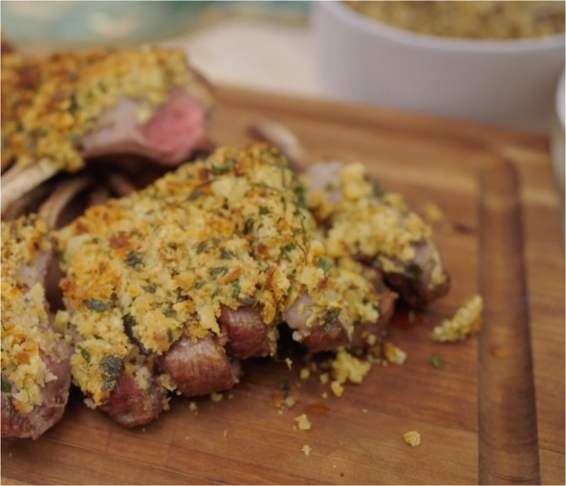 Rachael Ray in Tuscany Lamb Chops with Rice and Spinach Recipe