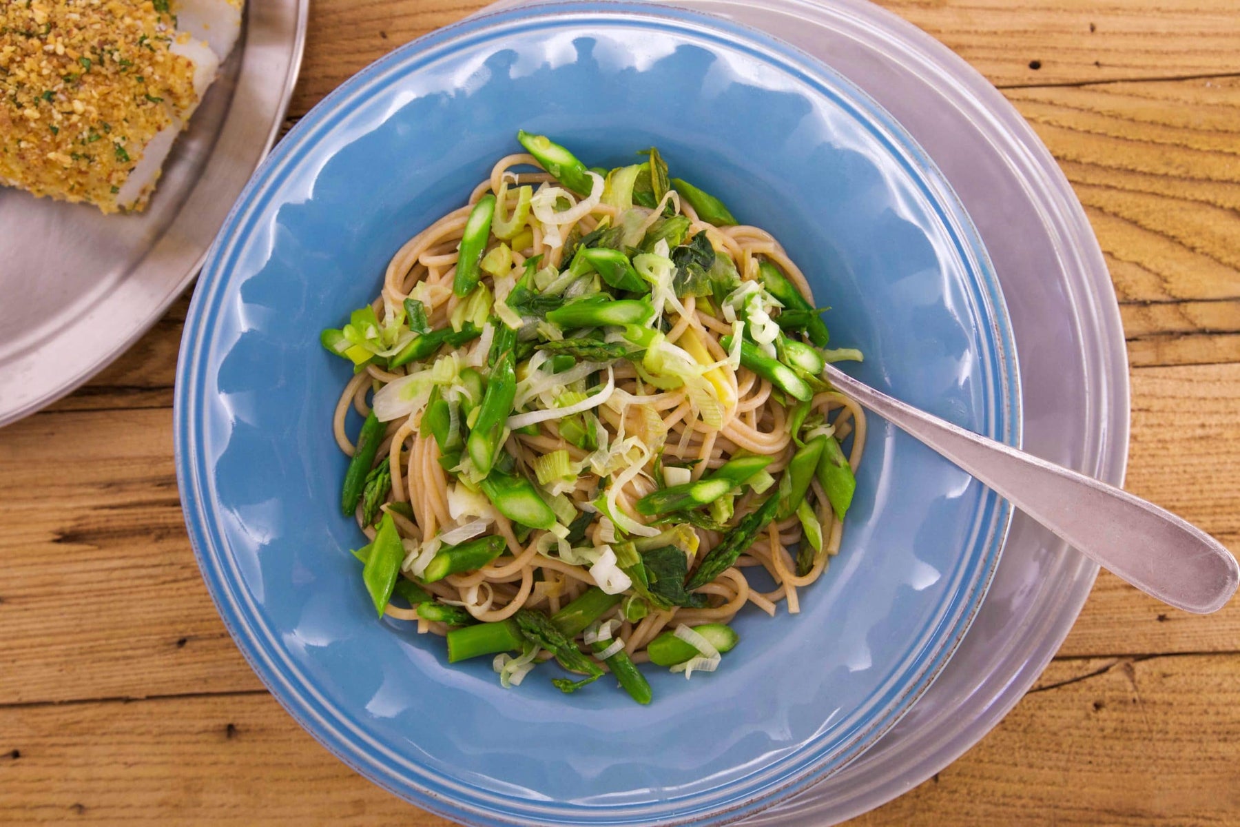 Lemony Pasta with Spring Vegetables and Greens