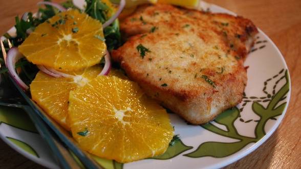 Sicilian Swordfish Cutlets and Citrus Salad