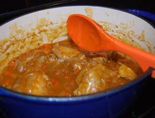 Paprika Chicken Stew with Potato Pierogies