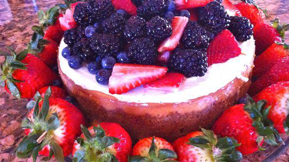 New York-Style Cheesecake with Berries