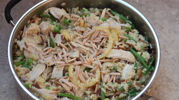 Chicken and Rice Pilaf Skillet Supper
