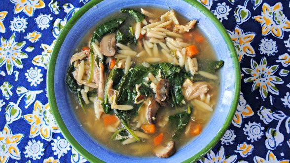 Chicken and Pearled Barley (Orzo) Soup