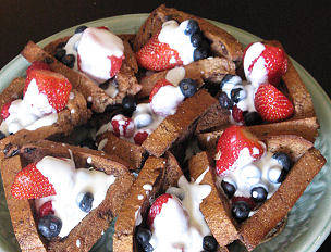 French Toast Cups with Fresh Fruit and Cream