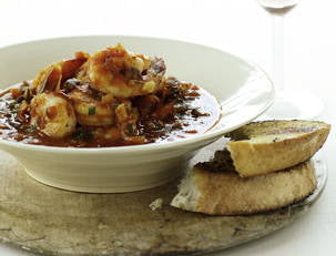 Shrimp with Tarragon and Tomato Sauce