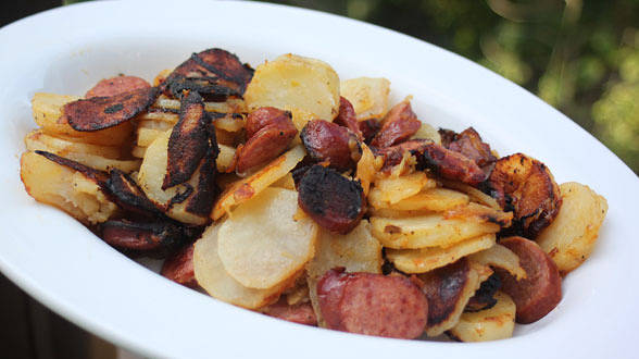 Potatoes with Chorizo and Onions