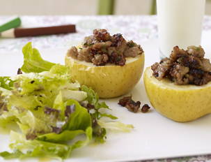 Maple Sausage-Stuffed Apples