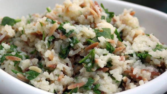 Rice Pilaf with Arugula