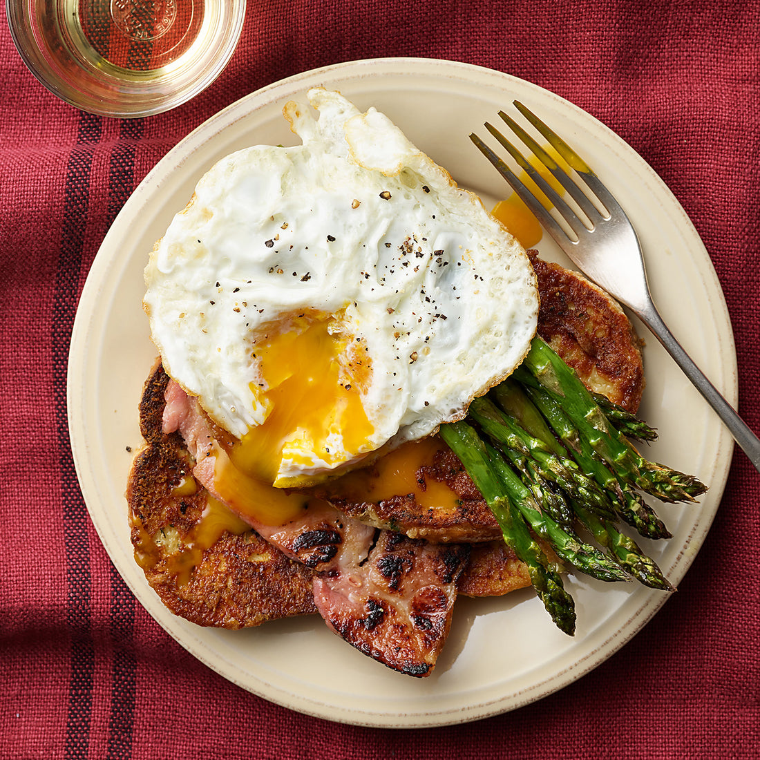 Parm French Toast with Ham & Roasted Asparagus