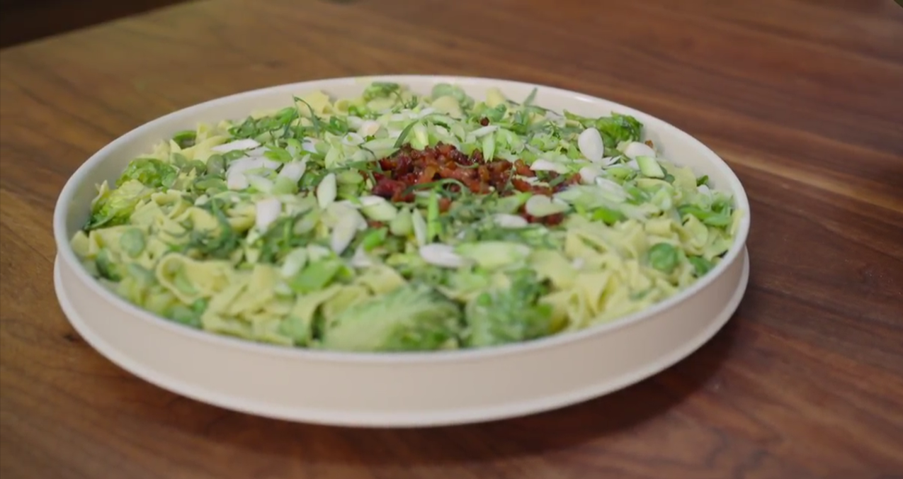 Pasta with Guanciale and Peas