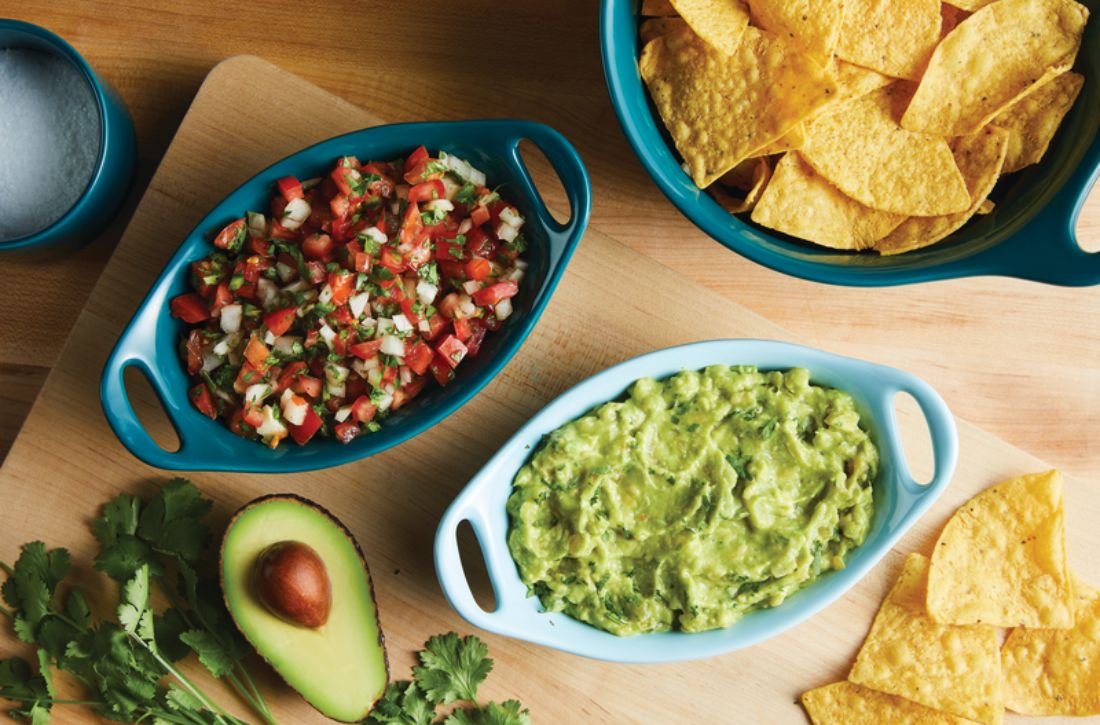 Guacamole served with Chips and Pico