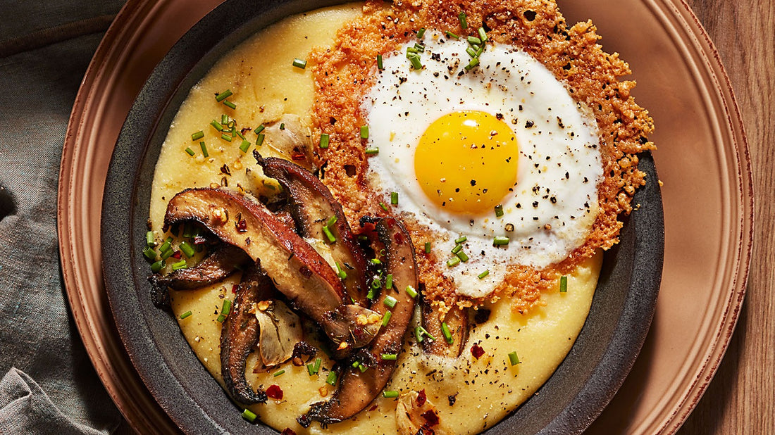 Rachael Ray's Cheesy Polenta with Frico Eggs