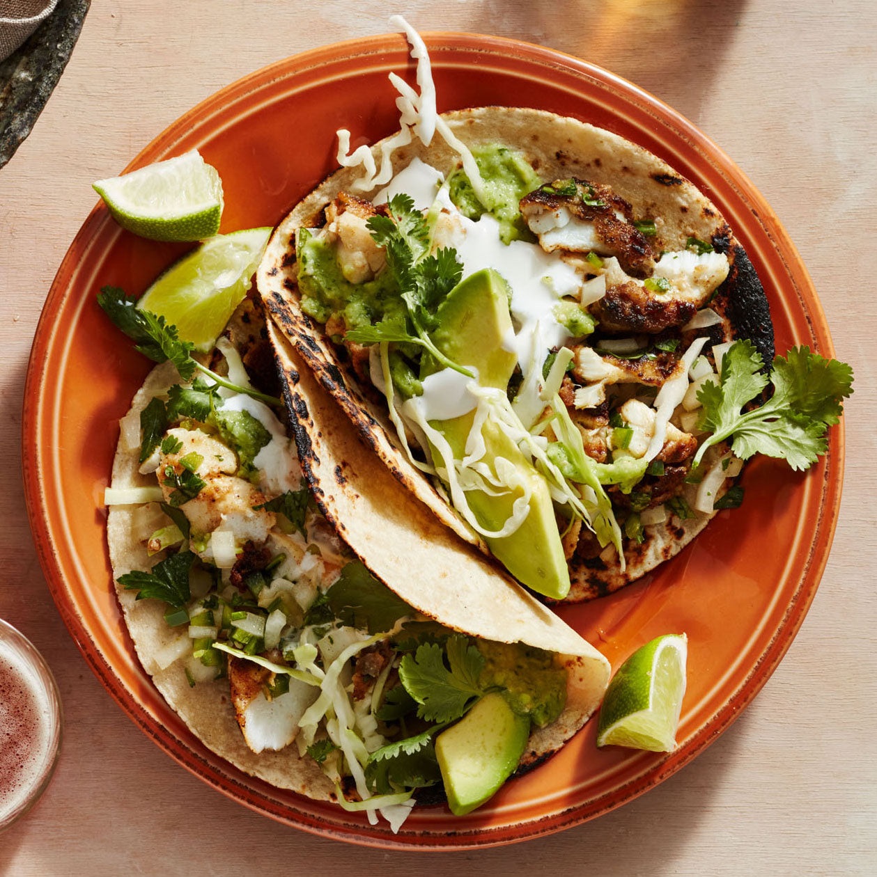 Rachael Ray's Fried-Fish Tacos with Raw Green Salsa (Salpicón de Pescado con Salsa Verde Cruda)