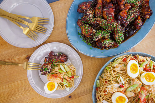 Hot and Cold: Rachael's Japanese Hot and Sticky Chicken Wings and Cold n Spicy Crab Ramen