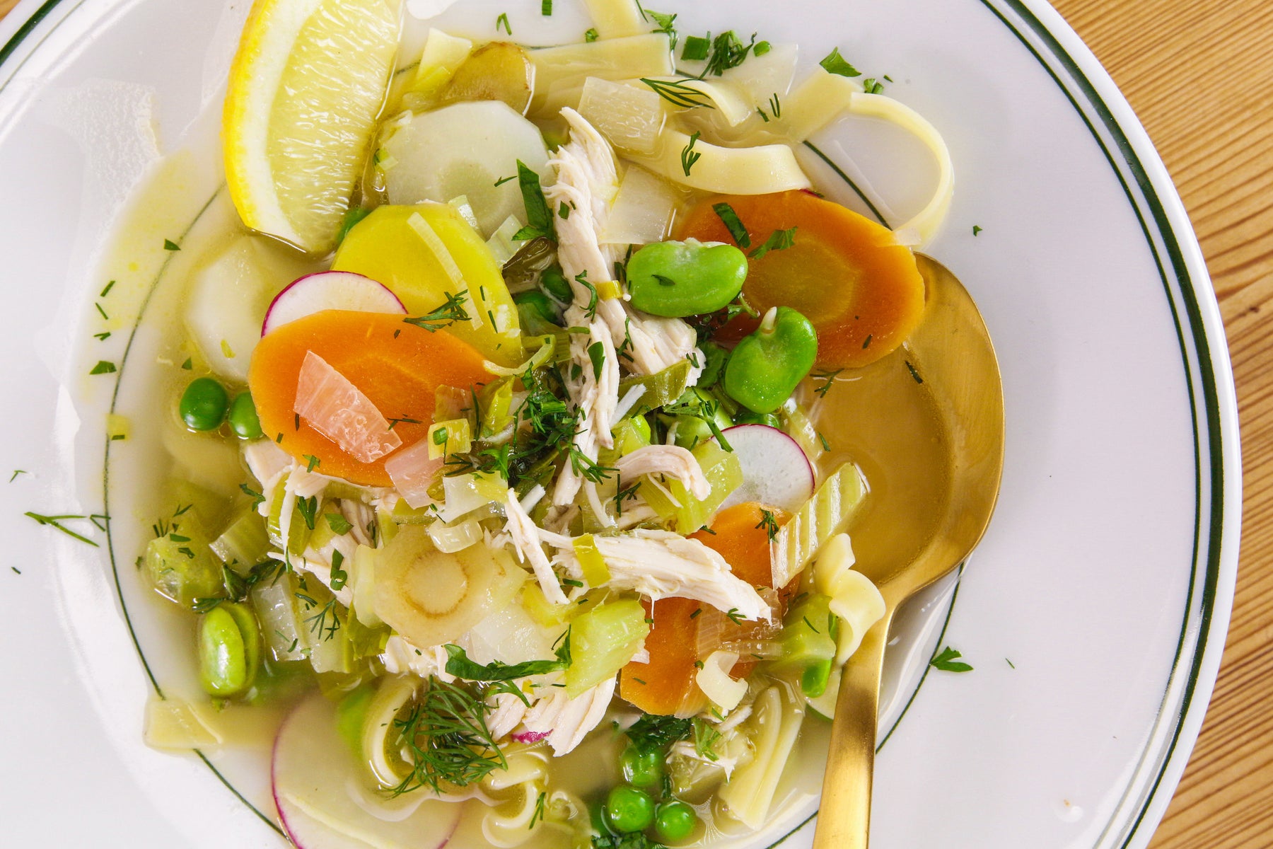 Rachael's Rags of Chicken and Noodles Soup