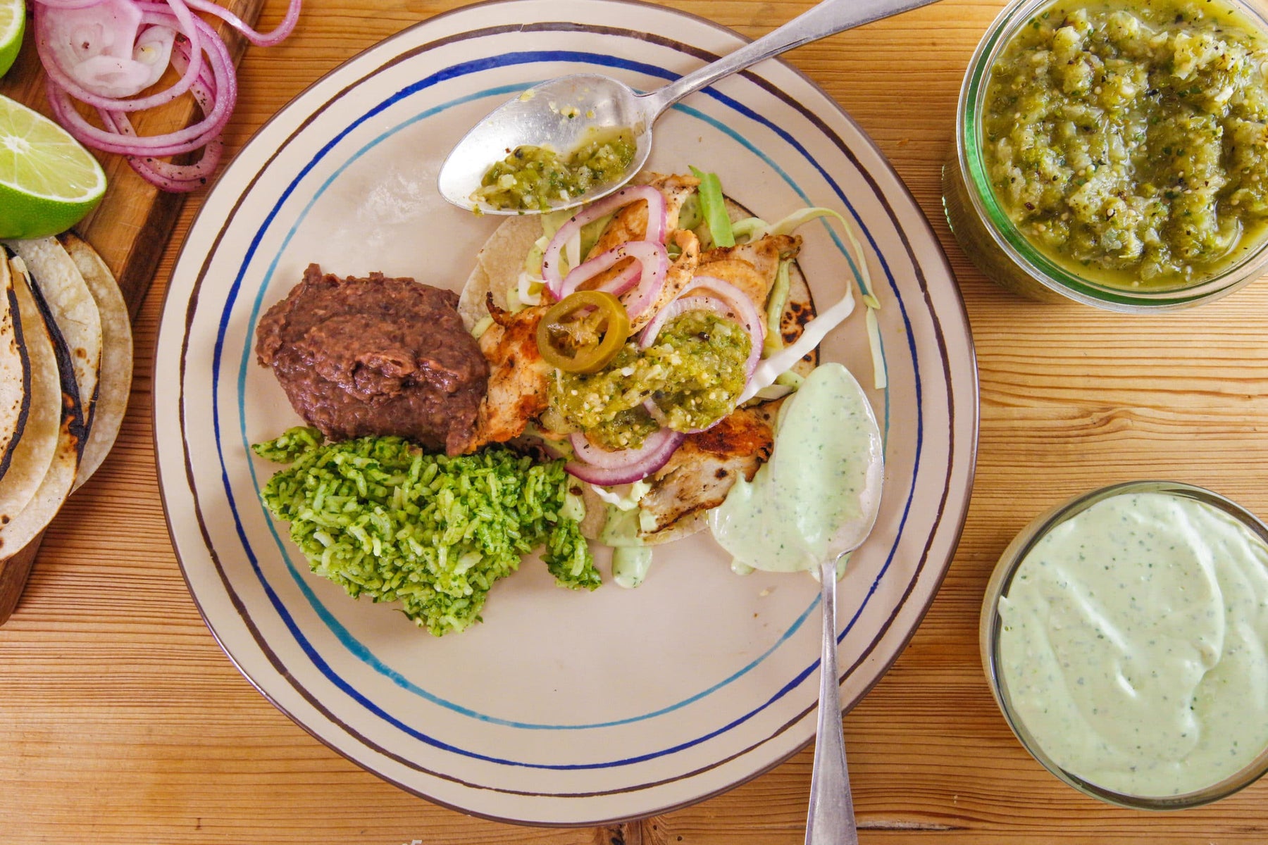 Rachael's Suiza-Style Chicken Soft Tacos with Salsa Verde