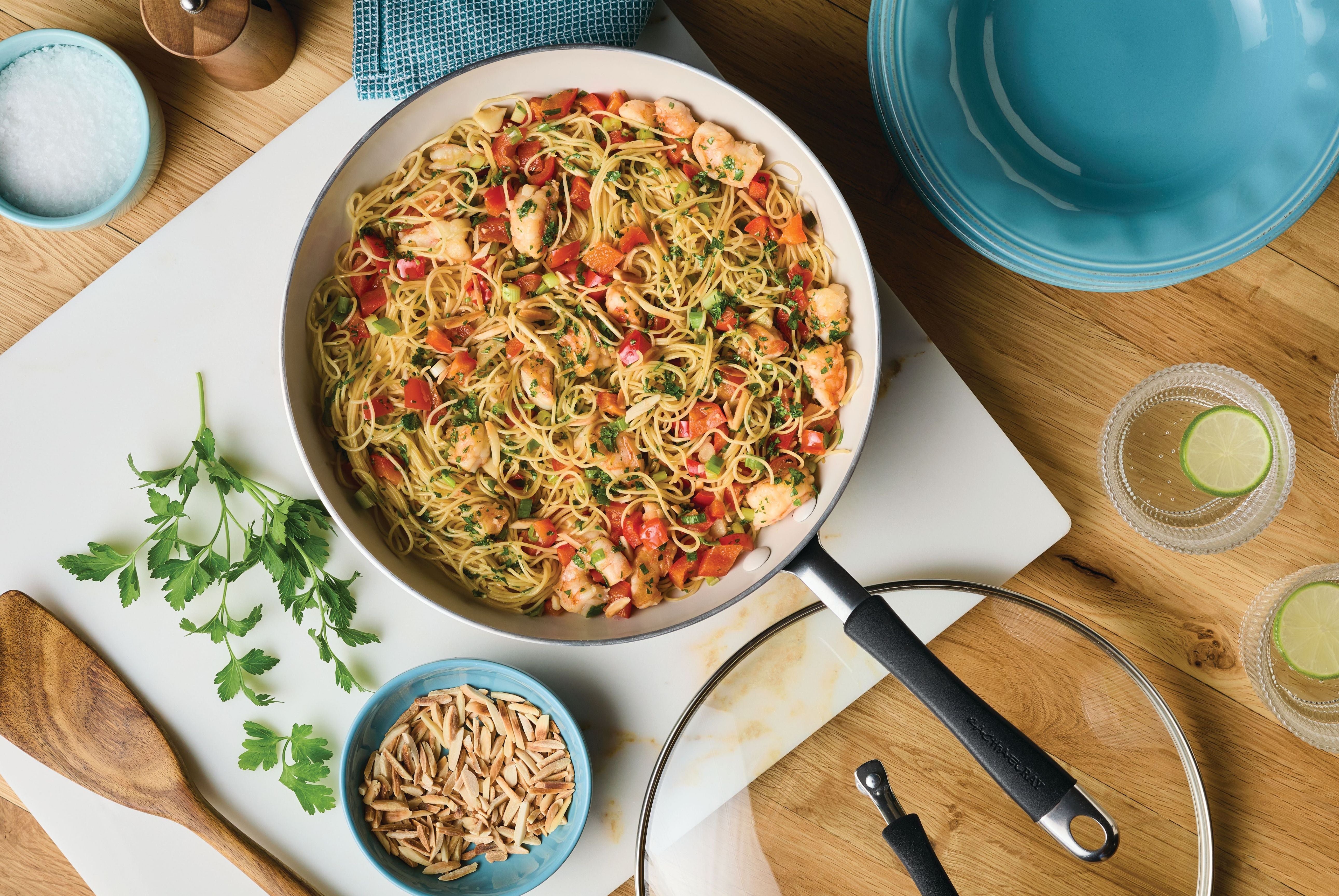 Stir Fried Shrimp and Fideos