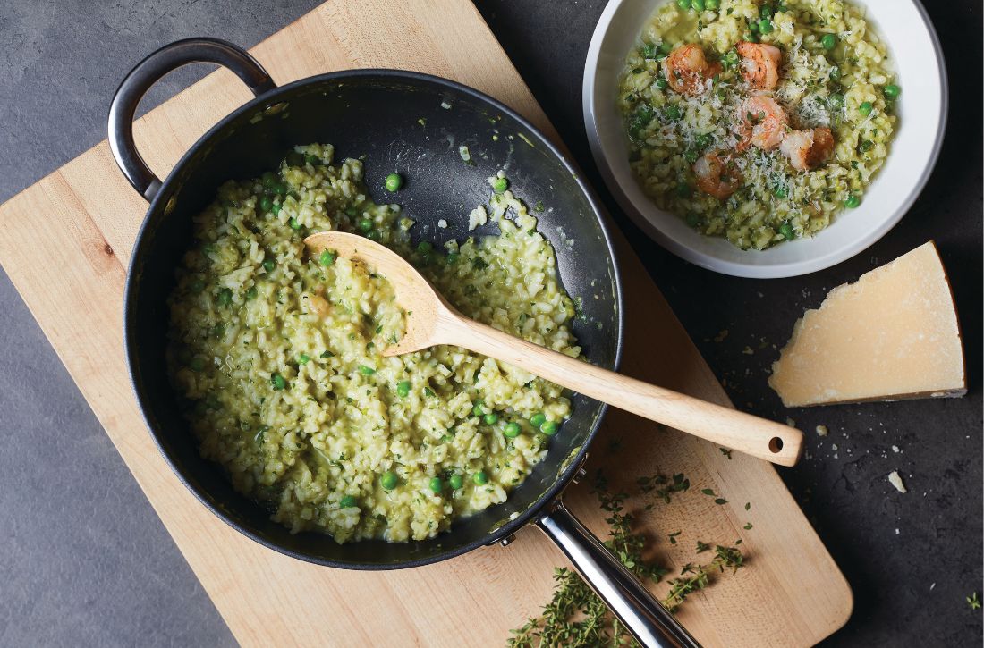 Risotto with Peas & Shrimp