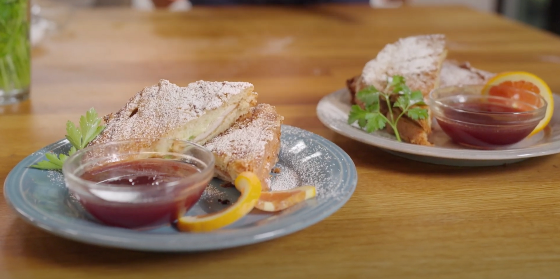 Fried Chicken Monte Cristo with Cranberry Maple Drizzle Recipe from Global Soul Kitchen