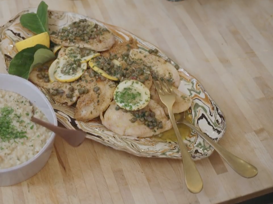 Chicken Piccata and Lemon Risotto Recipe Rachael Ray in Tuscany