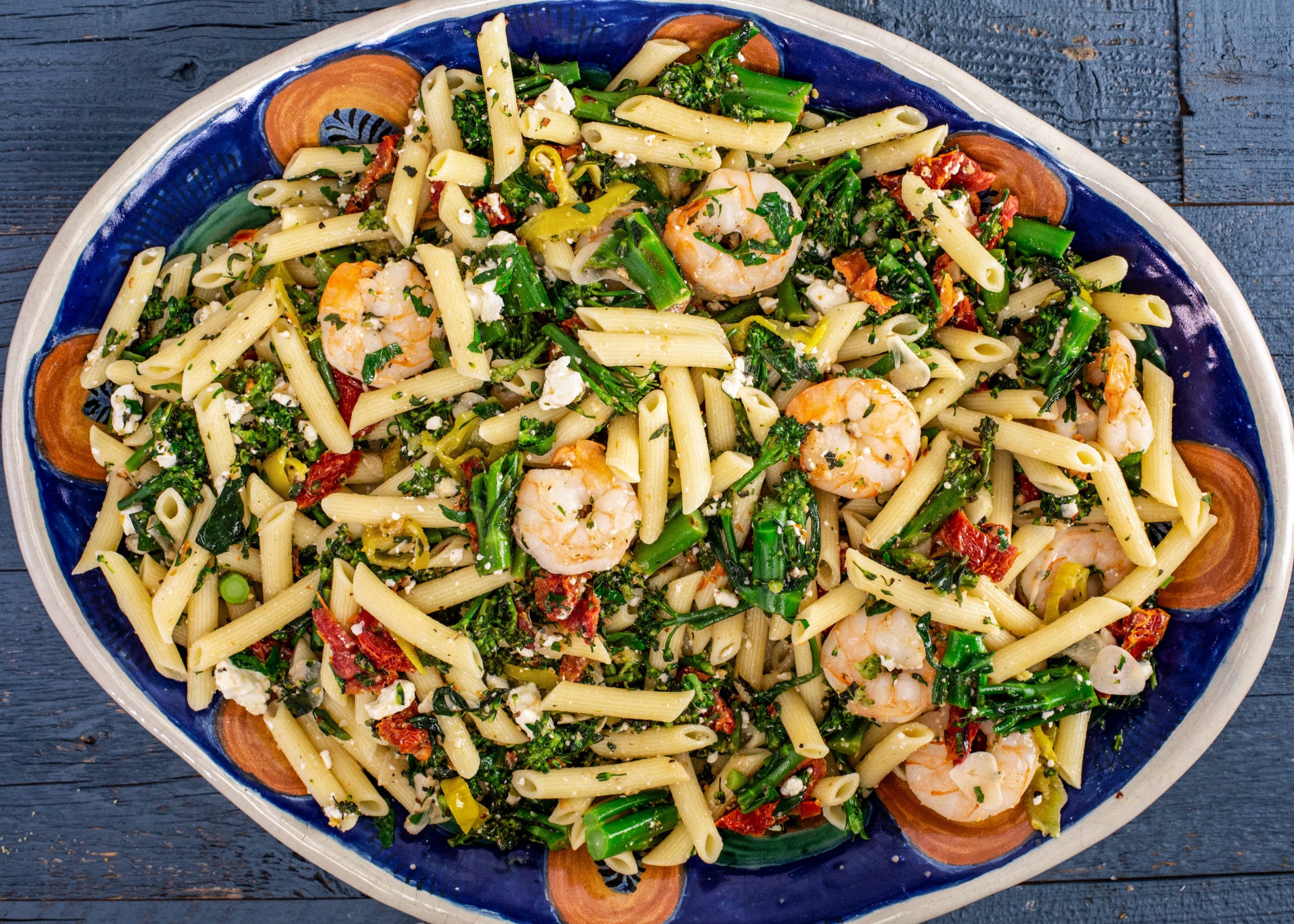 Rachael's Sundried Tomato and Broccolini Pasta with Shrimp