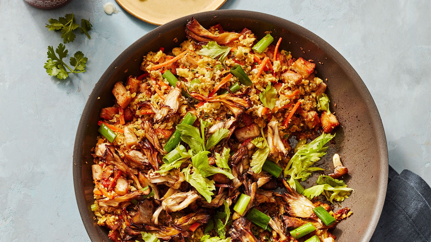 Thanksgiving Leftovers: Stir-Fried Cauliflower & Broccoli Rice with Turkey