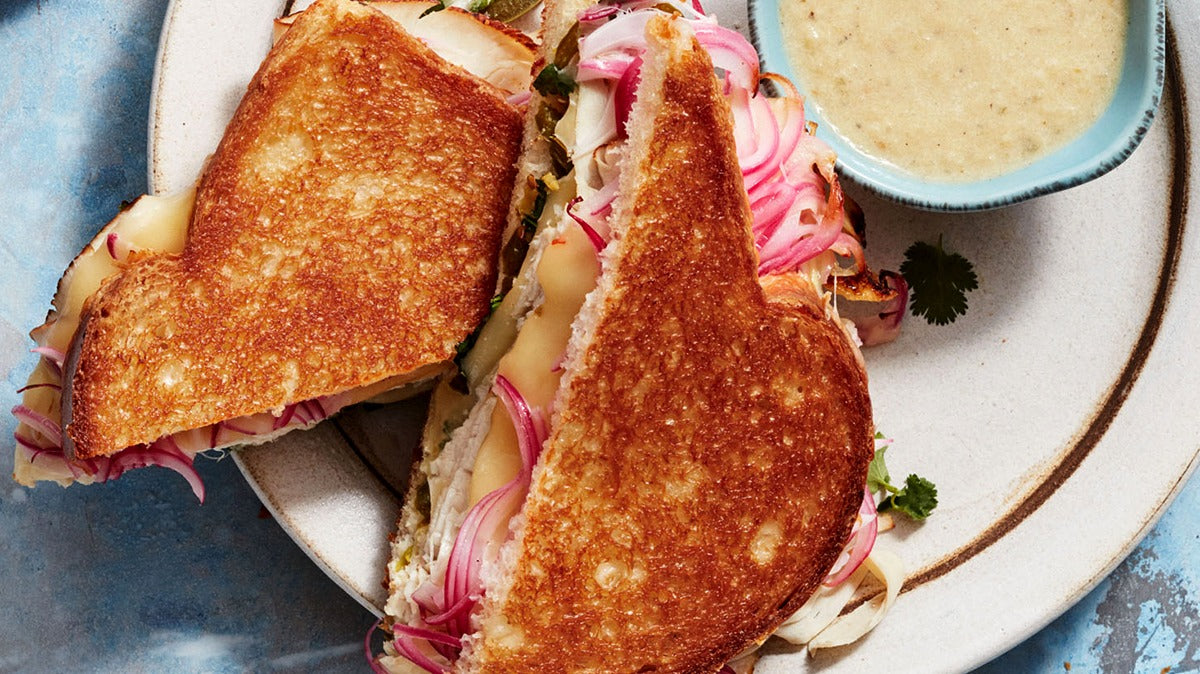 Turkey Grilled Cheese with Suiza Dipper