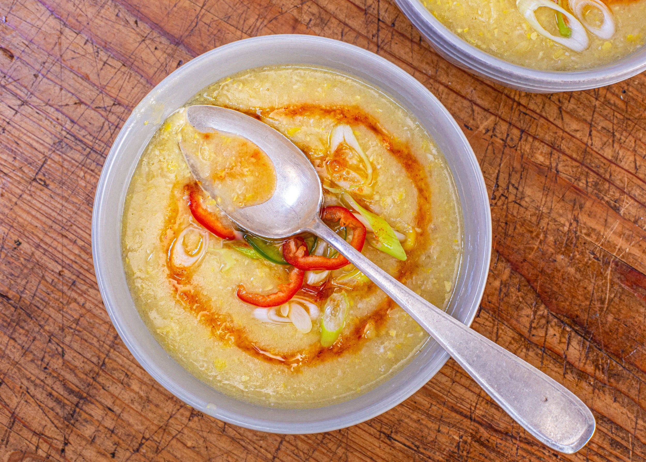 White Miso Corn Soup