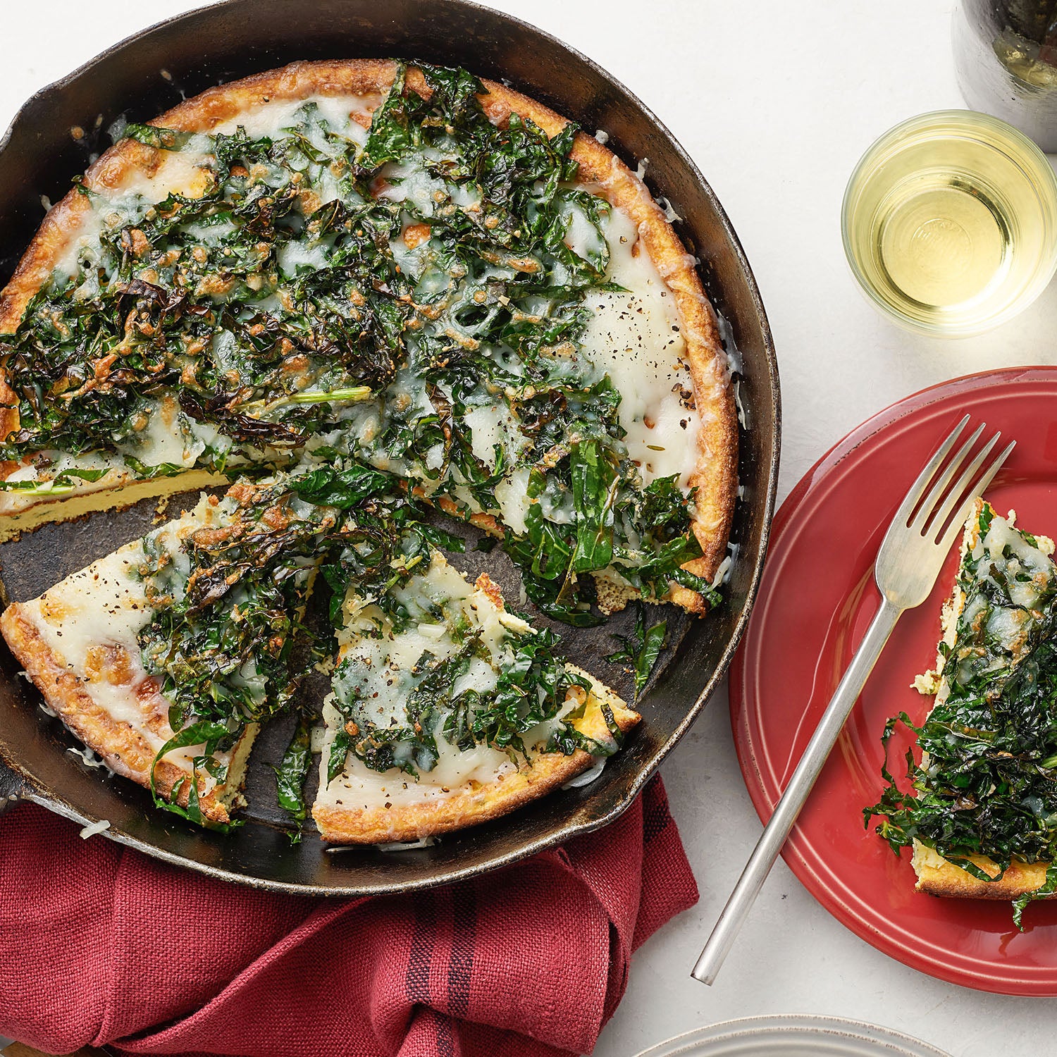 White Pizza Frittata with Kale